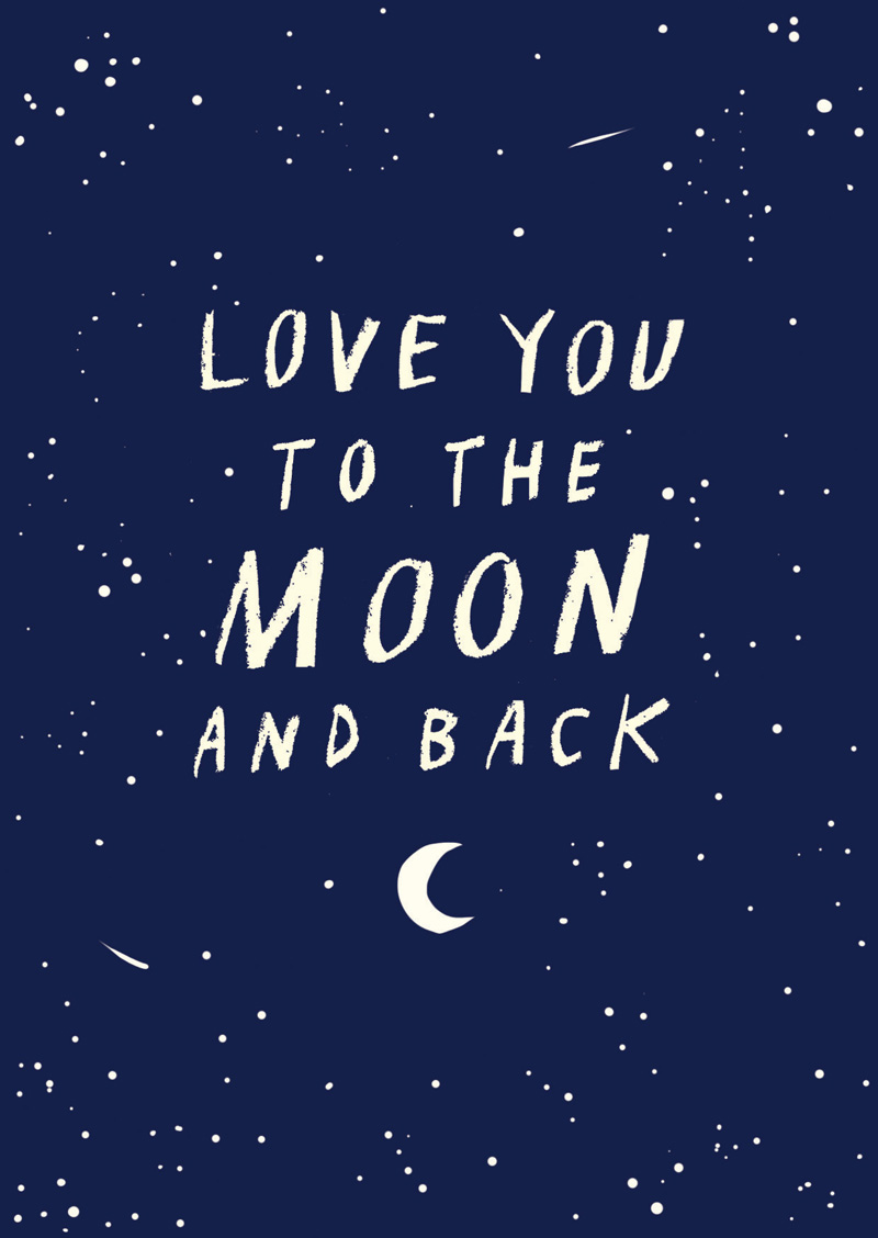 Heart & Lune Porte-clés-Sac à Main Charm-I Love You to the Moon Et Arrière