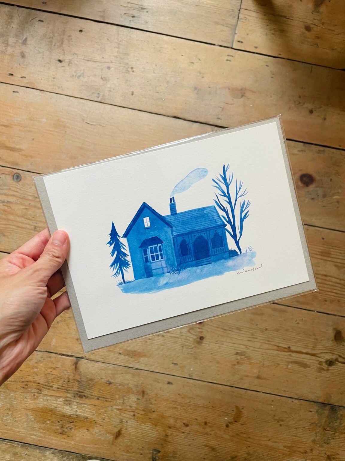 ‘Blue House’ painting Nina Cosford Shop