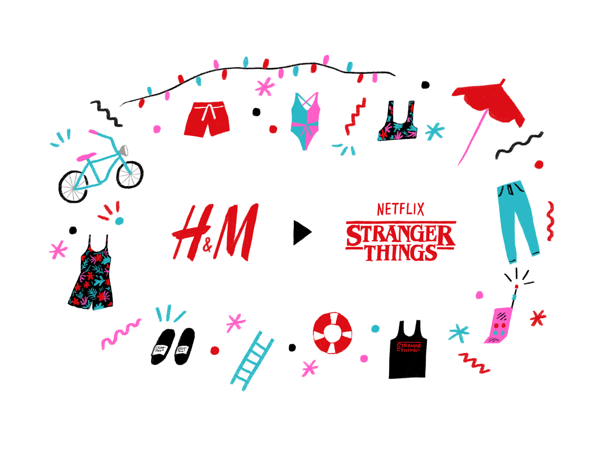Nina Cosford Illustration - H&M x Stranger Things