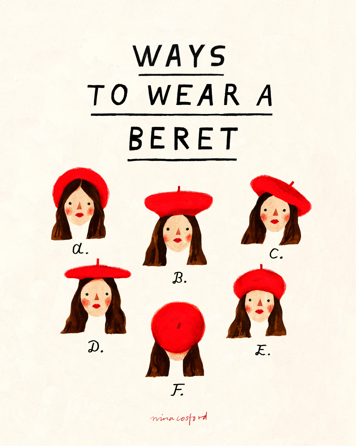Nina Cosford Illustration - berets