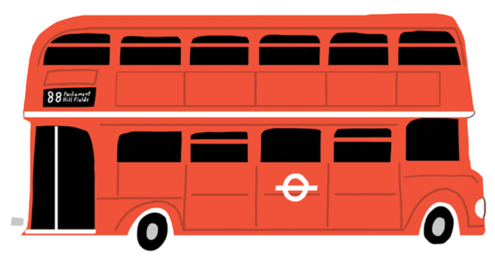 Nina Cosford Illustration - tate britain london bus