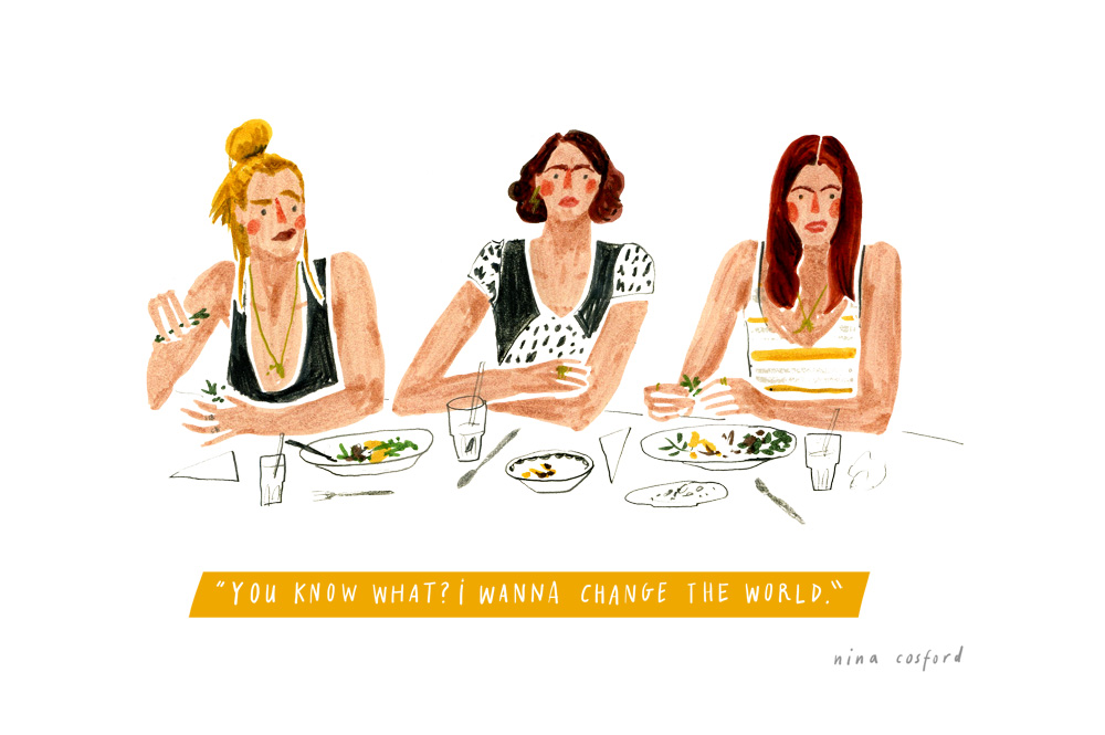 Nina Cosford Illustration - HBO GIRLS