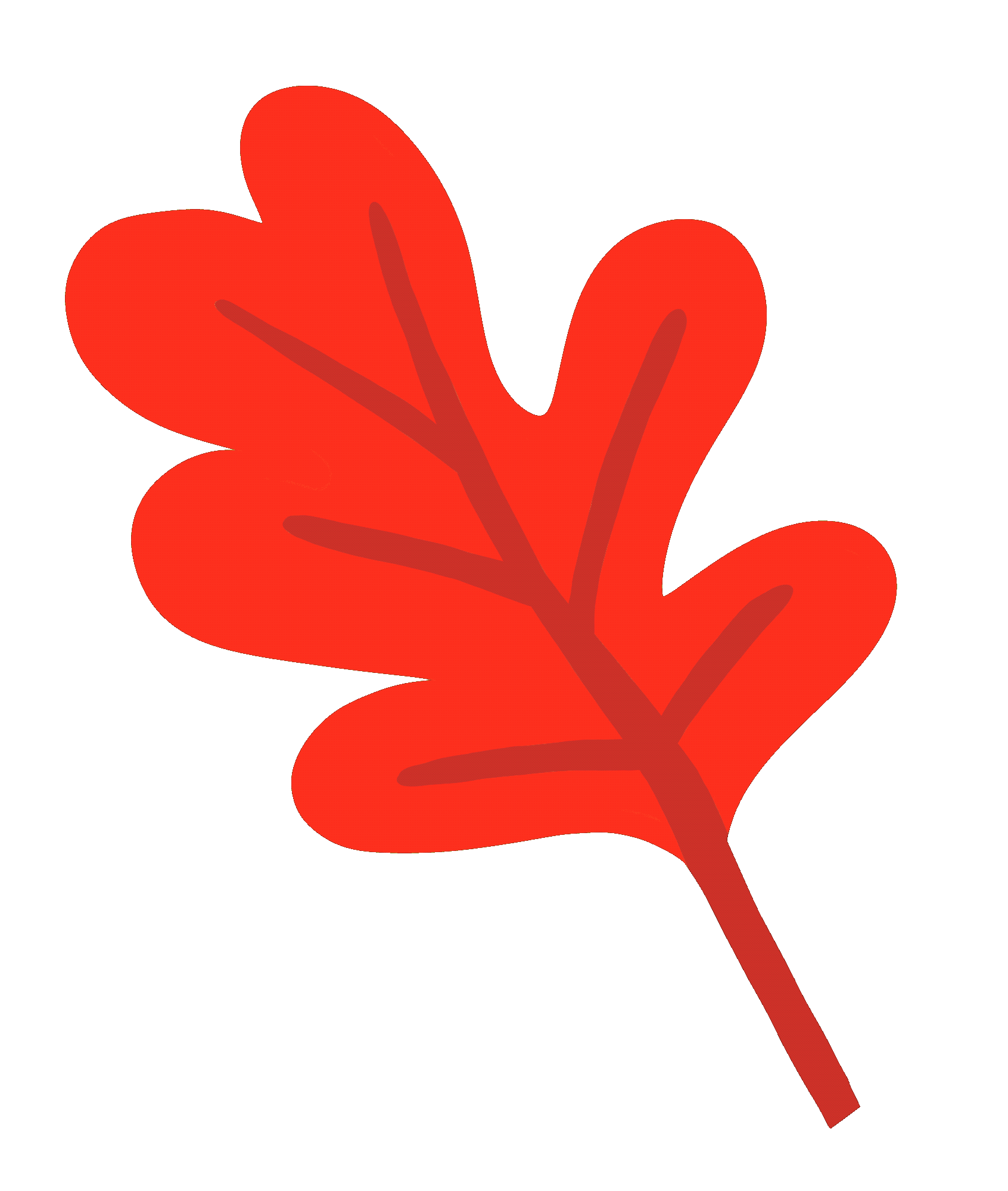 Nina Cosford Illustration - red leaf