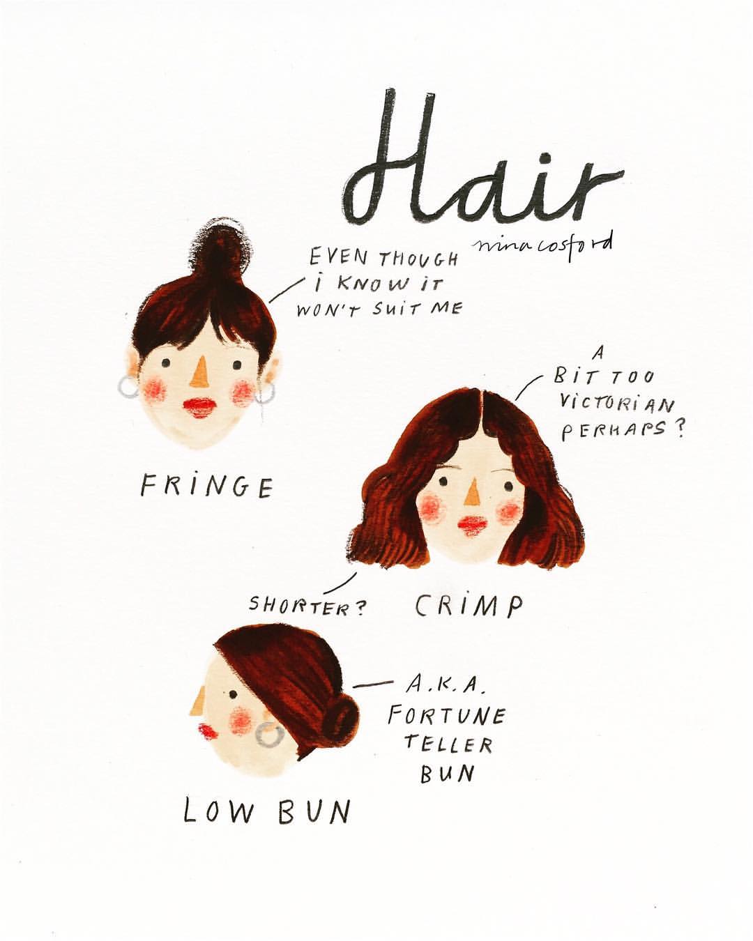 Nina Cosford Illustration - hair