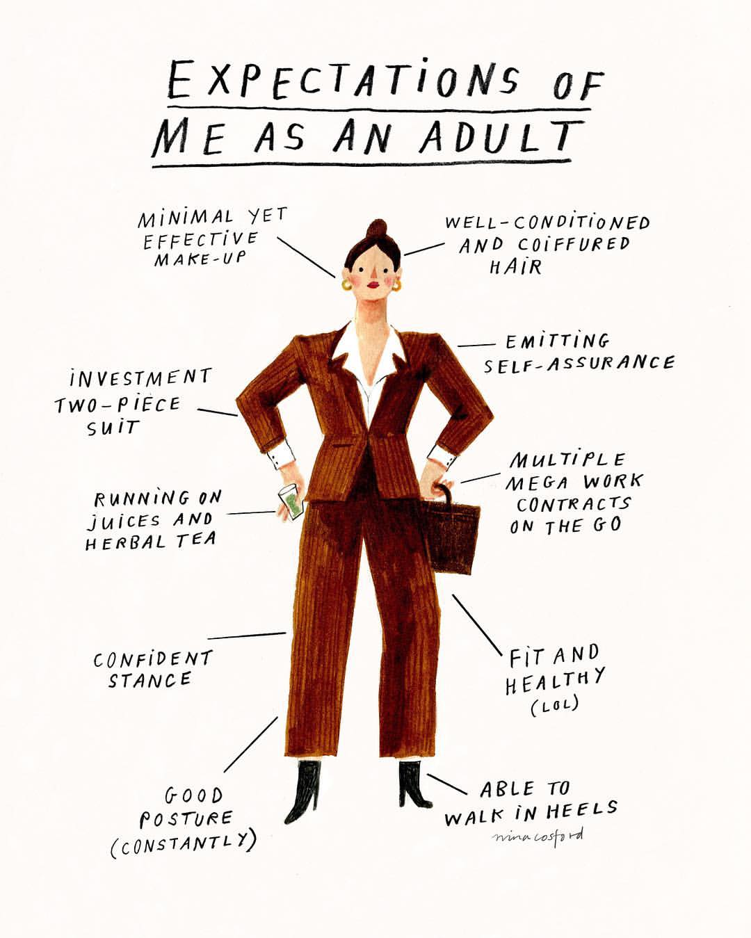 Nina Cosford Illustration - me as an adult