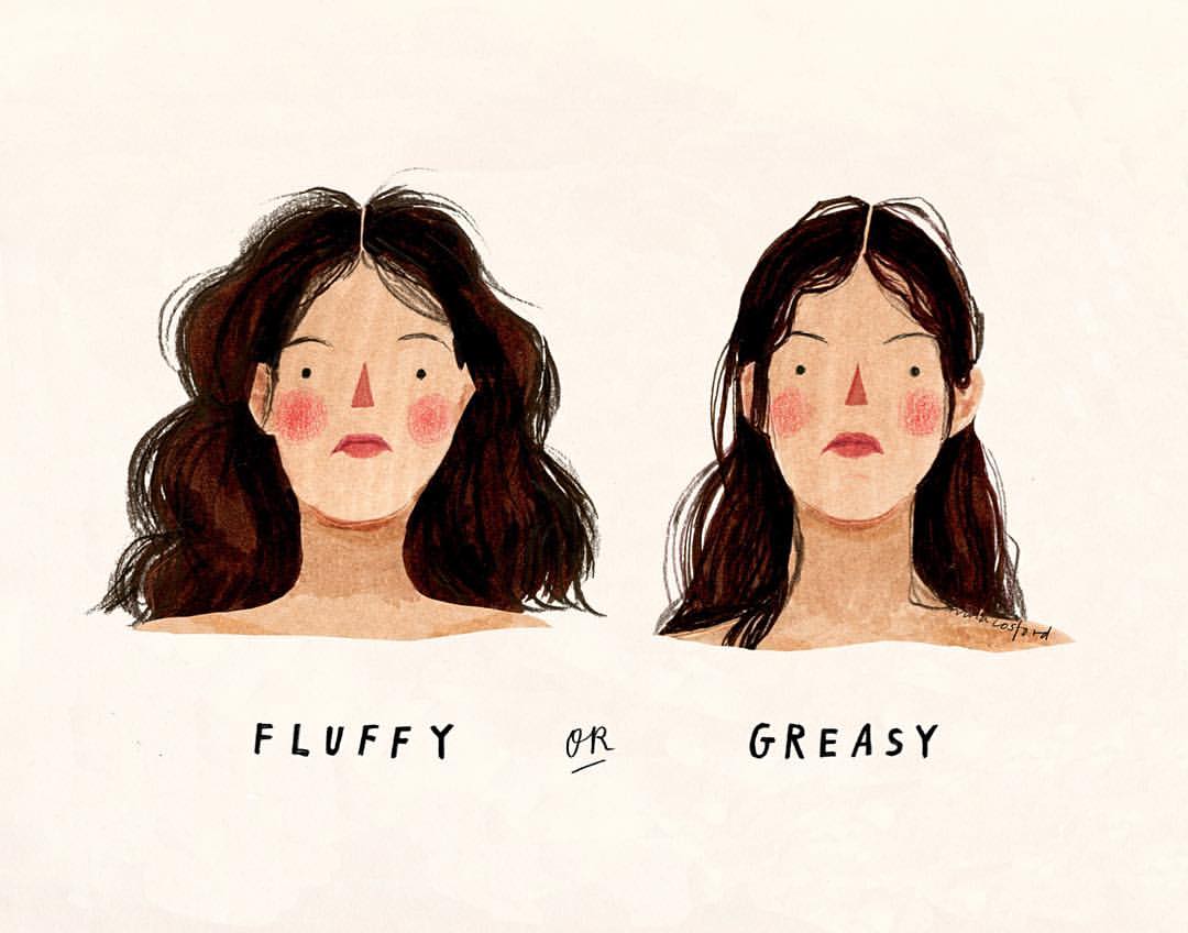 Nina Cosford Illustration - fluffy or greasy