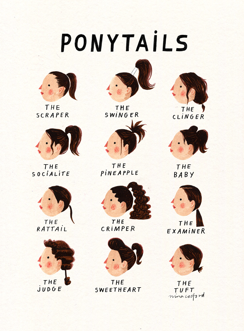 Nina Cosford Illustration - ponytails