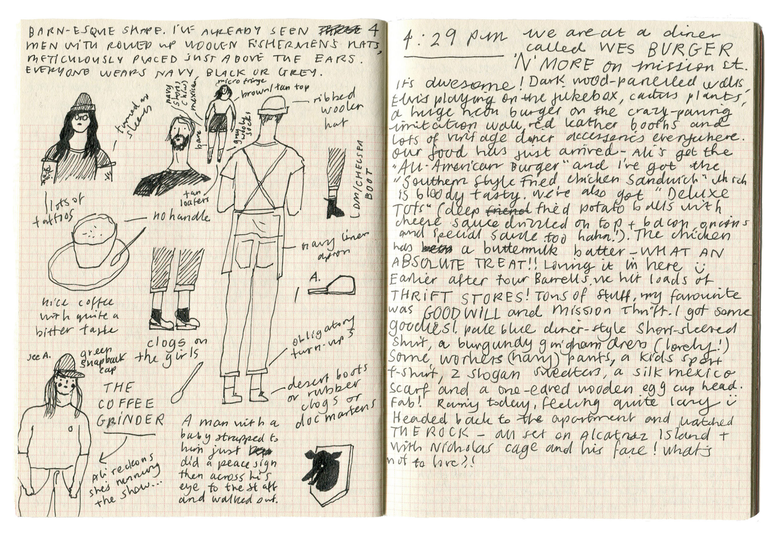 Nina Cosford Illustration - journal sketchbook