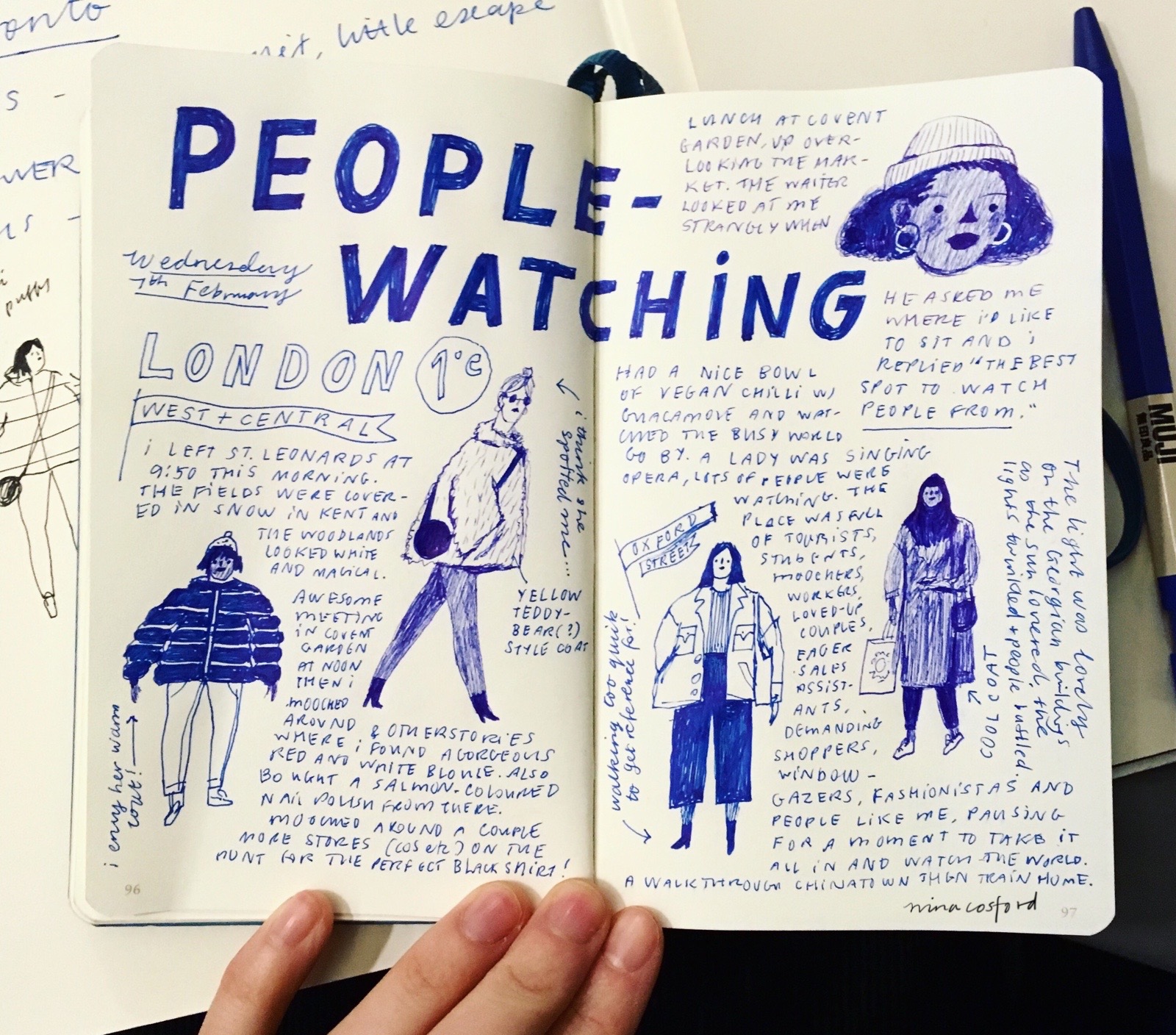 Nina Cosford Illustration - people-watching